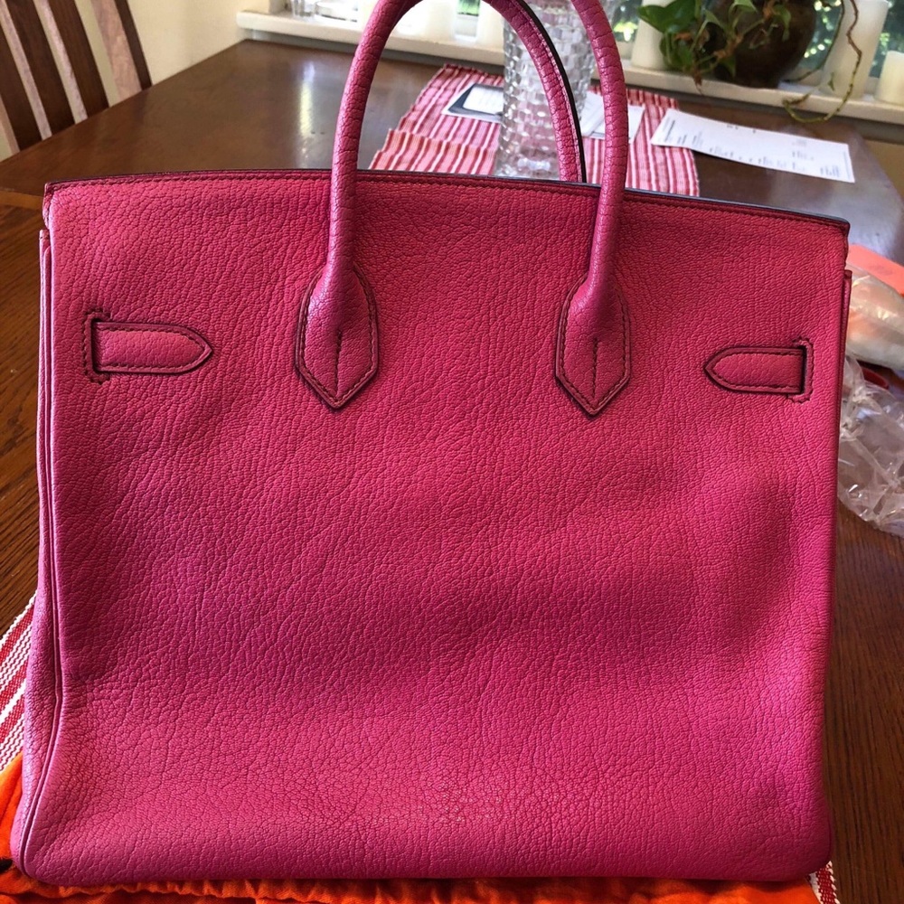 (SOLD) Hermes HAC 32 Birkin Fuschia Coromandel - Picture 2 of 8